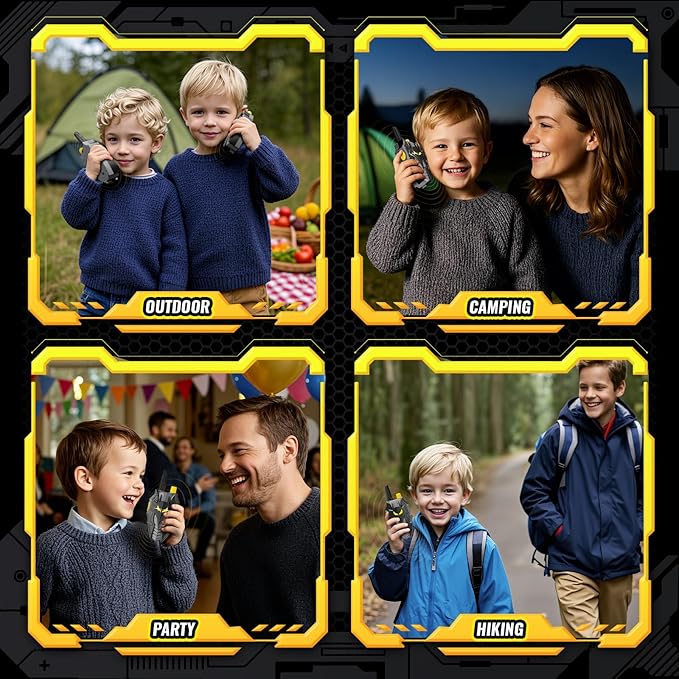 Bat Walkie Talkies for Kids with Flashing Eye Lights, Stealth Spaceship & Winged Dart Design, 2 Pack 2 Way Radio 3-12 Year Old Boy Toys, Outdoor Hiking Toys for Kid 3-5 4-6 6-8 8-10 Boys Birthday Gift-CubbioJoy