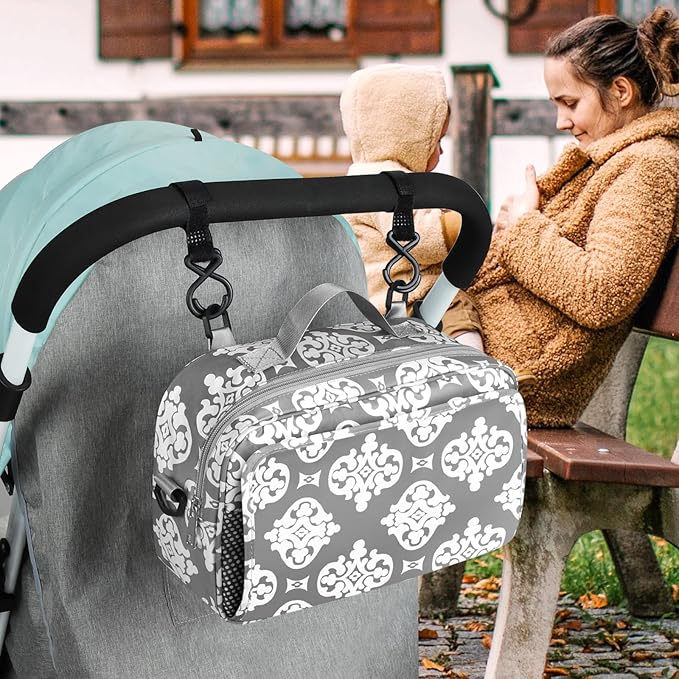 Accmor Stroller Organizer, Universal Stroller Organizer with Insulated Cup Holder Pocket, Dual Purpose Large Capacity Stroller Bag Caddy, Stroller Accessories Fits for Uppababy, Doona, Nuna Strollers-CubbioJoy