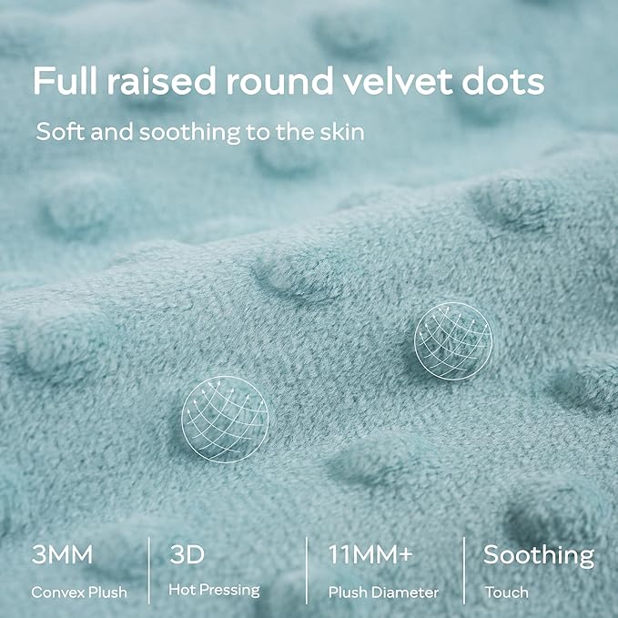 JELLYMONI Fleece Baby Sleep Sack 6-12 Months, 1.5 Tog Warm Winter Baby Wearable Blanket with Plush Dots and 2-Way Zipper, Cotton Toddler Sleep Sack-CubbioJoy