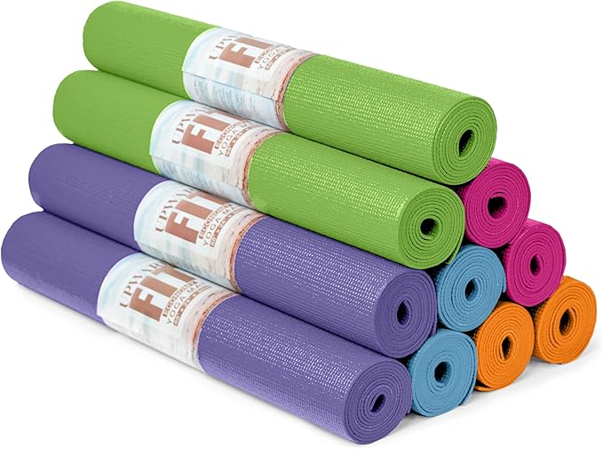 10 Pack Economy Yoga Mat, 68" x 24" Non Slip Exercise Mat, 3mm Thick Gym Mat, Bulk Non Toxic Yoga Mats for Home Workout and Studios-CubbioJoy
