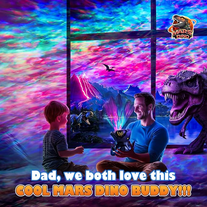 Dinosaur Galaxy Projector for Kids, Non-glare 316 Lightings Star Projector Galaxy Light,22 White Noise+5.3 Bluetooth Speaker Dinosaur Night Light, Nightlight for Kids Room with Galaxy Light,Dino Gifts-CubbioJoy