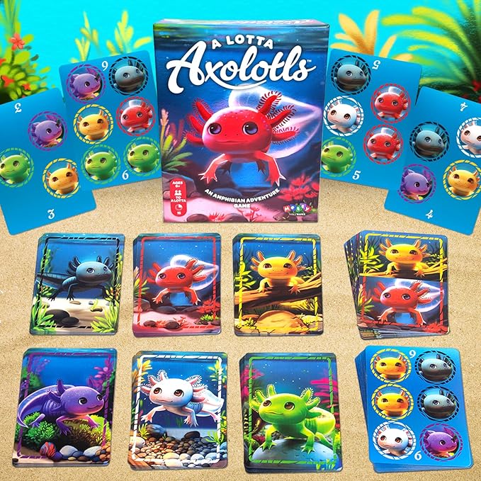 A Lotta Axolotls | Lighthearted Card Game | Great for Game Night | Perfect for Kids and Adults | Ages 6 and up-CubbioJoy