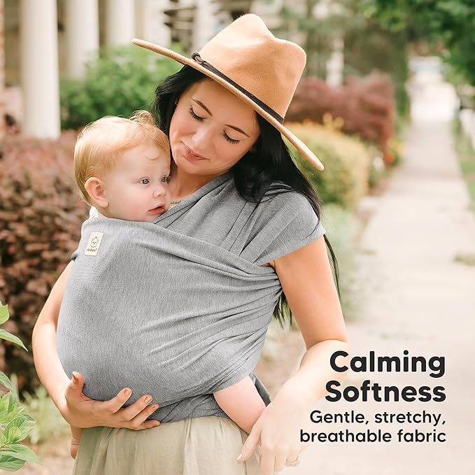 KeaBabies Baby Wrap Carrier - All in 1 Original Baby Carrier Newborn to Toddler Sling, Easy to Wear, Hands Free Bonding, Lightweight, Breathable Infant Wraps (Classic Gray)-CubbioJoy