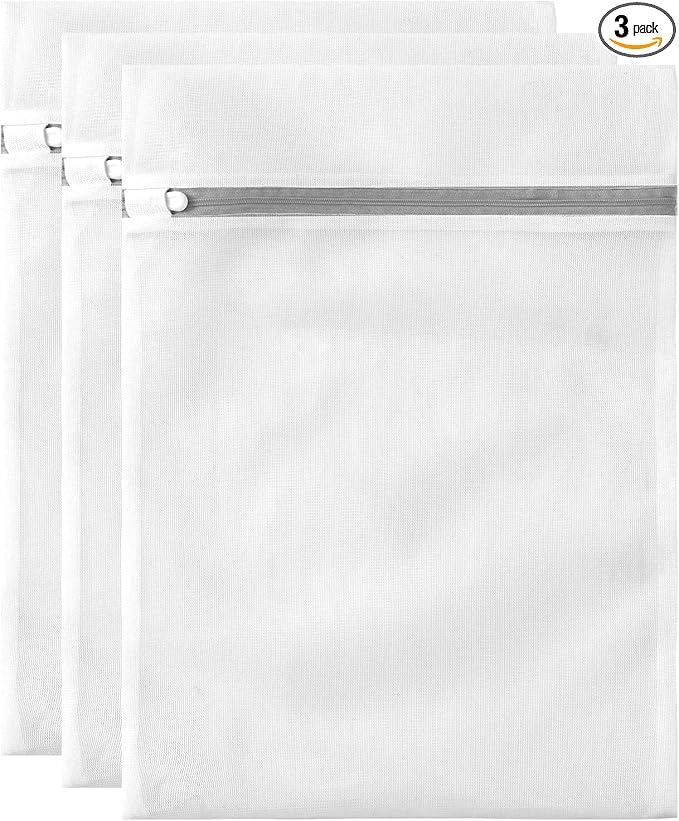 3 Pack Large Mesh Laundry Bags by MDSXO- Fine Durable Lingerie Delicates Bag for Washing Machine 16 * 20 inch [3 Pack]-CubbioJoy