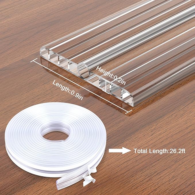Baby Proofing 26.2ft Long (0.9" Wide),Clear Corner Protectors,Soft Edge Protectors Corner Guards Furniture Corner&Edge Safety Bumpers with Upgraded Strong Adhesive for Sharp Furniture & Table Edges-CubbioJoy