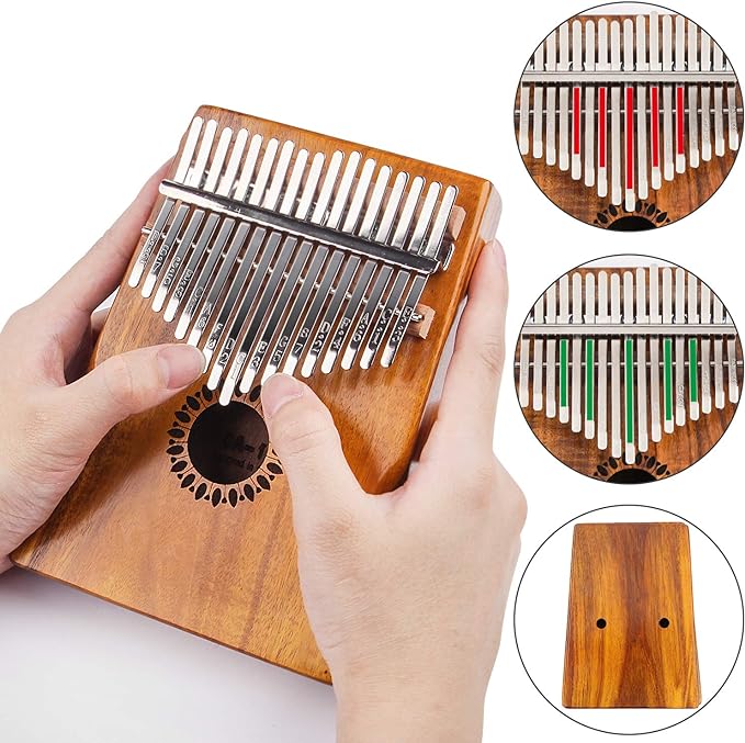 Kalimba Thumb Piano 17 Keys, Portable Mbira Finger Piano Gifts for Kids and Adults Beginners Wood-CubbioJoy