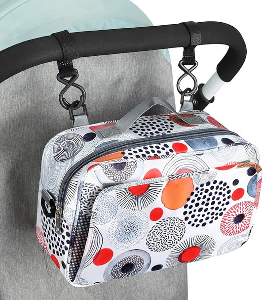 Accmor Stroller Organizer, Universal Stroller Organizer with Insulated Cup Holder Pocket, Dual Purpose Large Capacity Stroller Bag Caddy, Stroller Accessories Fits for Uppababy, Doona, Nuna Strollers-CubbioJoy