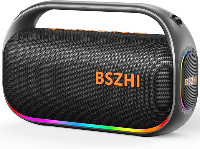 80W(120W Peak) Bluetooth Speaker Loud, Portable IPX6 Waterproof Bluetooth Speakers Wireless TWS for Outdoor, Party, Travel, and Beach Camping with Light, BT5.0, USB/TF Card, AUX-CubbioJoy