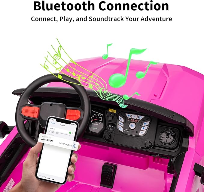 24V 2 Seater Ride on Toy for Big Kids, Electric SUV Kids Car to Drive w/Parent Remote, 2WD/4WD Switchable - Pink-CubbioJoy