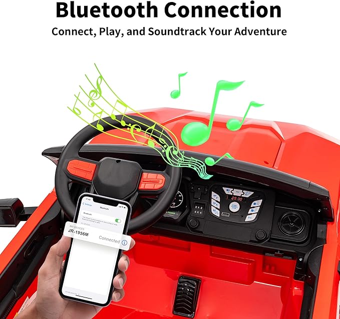 24V 10Ah Ride on Toy for Big Kids, 4WD 2 Seater Electric SUV Kids Car to Drive w/Remote Control, 4x200W Motors - Red-CubbioJoy