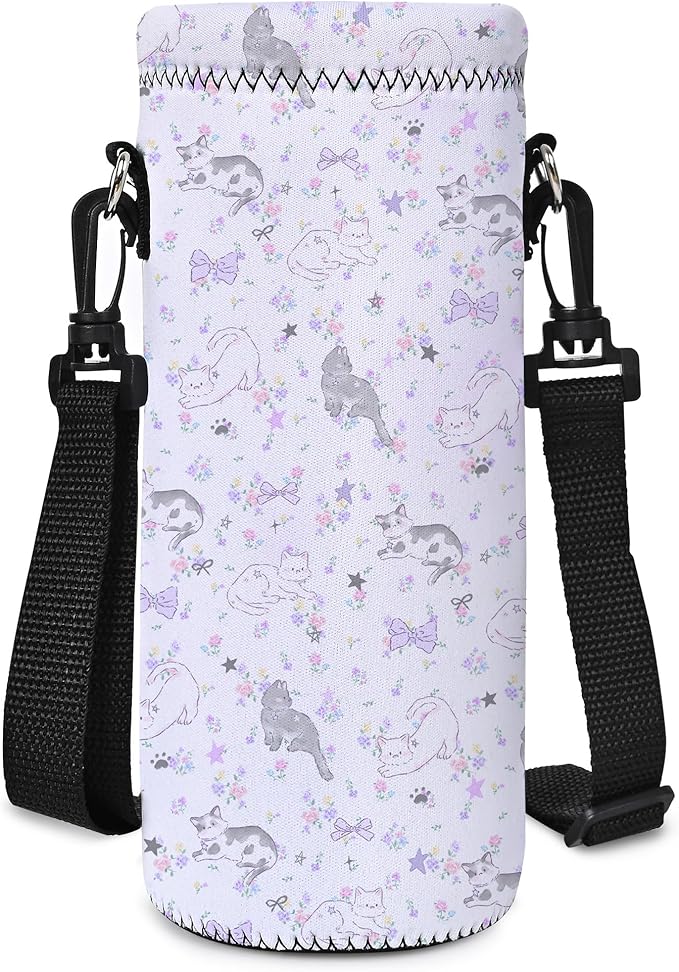 AUPET Water Bottle Bag Carrier,24oz/32oz Insulated Neoprene bottle Sling Holder Case Pouch Cover for 1000ML/750ML Bottles with Shoulder Strap for walking-CubbioJoy
