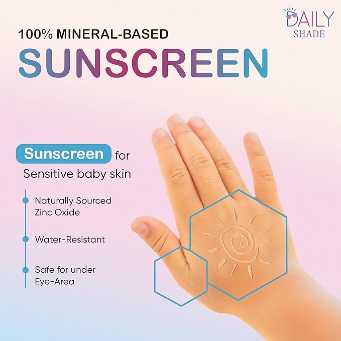 Babe Shade Kids Tinted Mineral Sunscreen for Face with SPF 30 - Non-Nano Zinc, Reef Safe, Travel Size Water Resistant & Hypoallergenic Skin Care Formula for All Types of Skin Tone - Pack 3-CubbioJoy