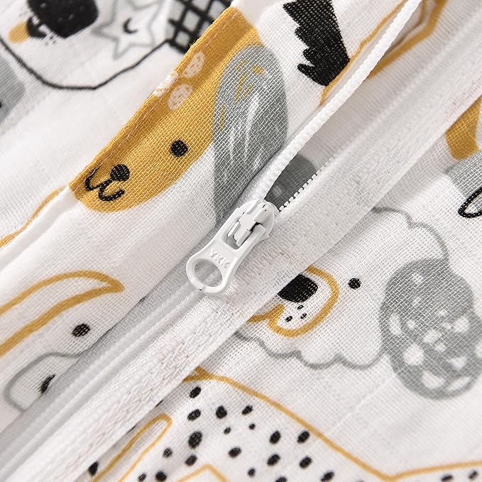 Baby Sleep Sack 2-4 T Baby Wearable Blanket 100% Organic Cotton 0.5 TOG Toddler Sleeping Sack 2- Way Zipper Soft Lightweight X-Large Pup-CubbioJoy