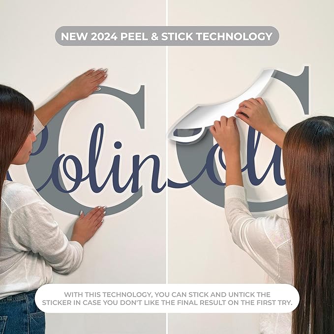 Custom Stickers Name Wall Decor I Personalized Name Sign for Room Decor | Multiple Custom Name & Initial I Decal for Baby Girl Nursery Decor I Nursery Wall Decal for Baby (B. Night Sky)-CubbioJoy