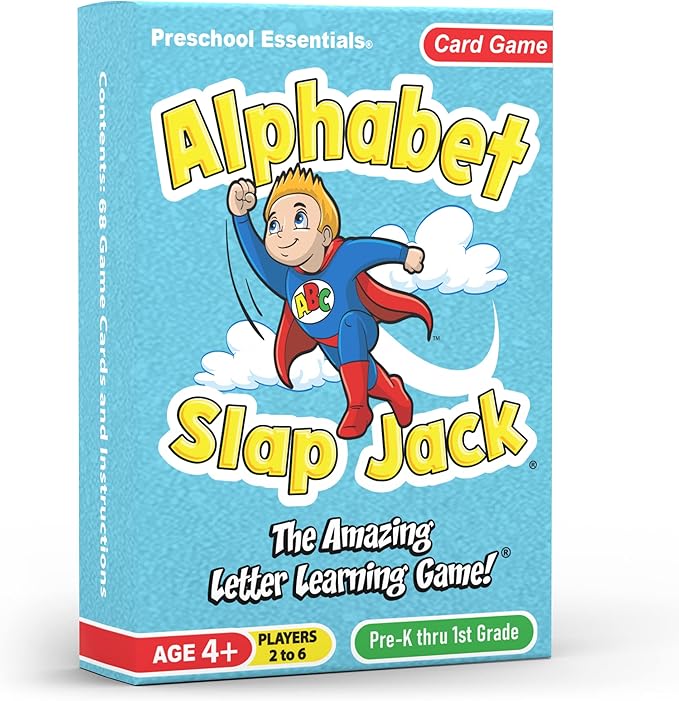 Alphabet Slap Jack® | Play 4 Alphabet Games Including Alphabet Go Fish, Slapjack, ABC Letter Matching or Flash Cards | Learn Upper & Lowercase Letters and Sounds | Build CVC Words | PreK to 1st Grade-CubbioJoy