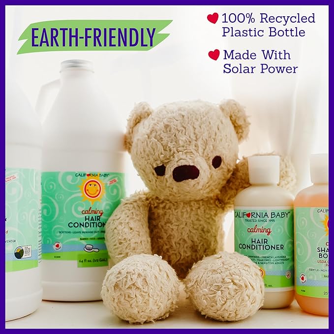 California Baby Calming Hair Conditioner | 100% Plant-Based Kids Conditioner | Rinse-out or Leave in Conditioner | Lavender Scent | 251 mL / 8.5 oz-CubbioJoy