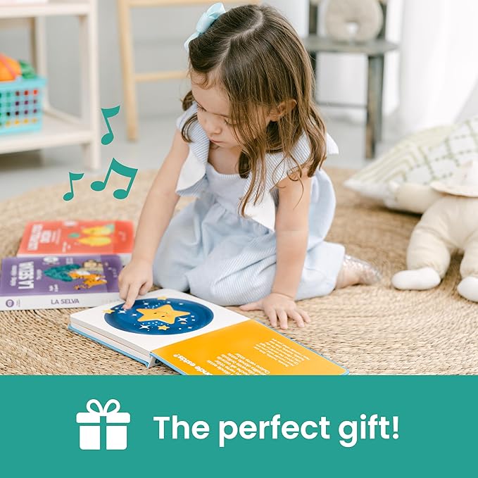 Binibi Spanish Musical Book for Toddlers 1-3 Estrellita ¿Dónde Estás? & Other Nursery Rhymes | Spanish Learning for Kids | Bilingual Children's Sound Book | Libro en español para bebés-CubbioJoy