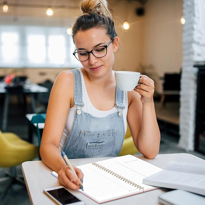 Cute Daily Planner Undated & To Do List Notebook for Work: With Hourly Schedule, 80 days Day on a Page Planner for Life Tasks - Day & Hour Agenda, Organizer Journal For Women or Men-CubbioJoy