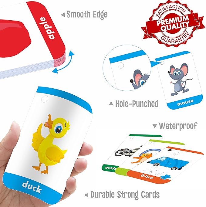 180 Toddler Learning Flashcards, Educational Tool for Preschoolers-CubbioJoy