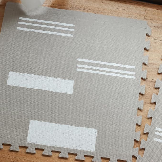 Baby Play Mats for Floor - Nira (6x6ft) - Premium EVA Foam Play Mat for Babies & Toddlers - Perfect for Tummy Time, Crawling, Playroom - Stylish & Comfortable Kids Play Mat-CubbioJoy