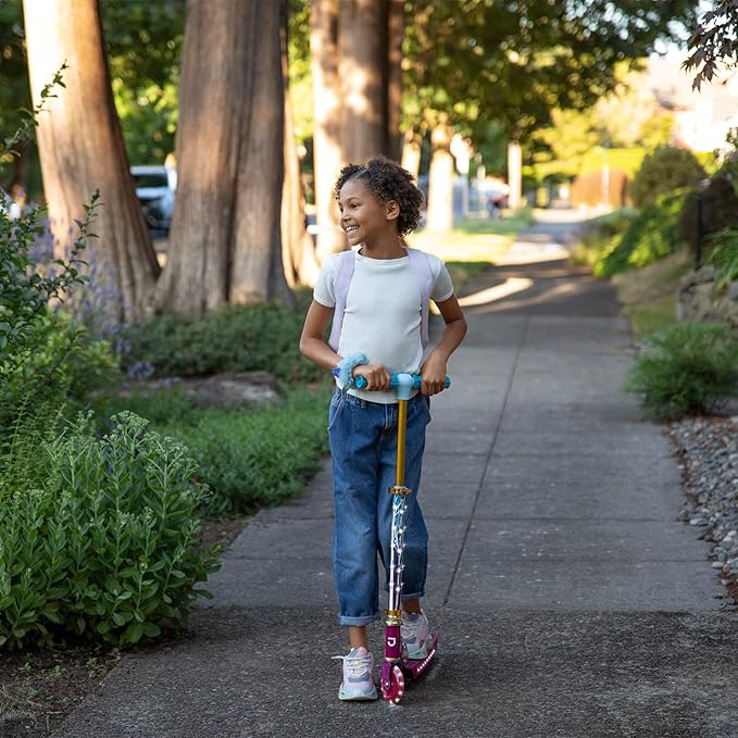 Jetson Character Kids Kick Scooter, LED Lights on Stem & Light-Up Wheels, Lightweight Frame, Height-Adjustable Handlebar, Lean-to-Steer System, Easy-Fold Mechanism-CubbioJoy