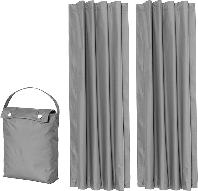 Amazon Basics Portable Blackout Curtain Shade with Suction Cups, 50"W x 78"L, 2-Pack, Dark Grey-CubbioJoy