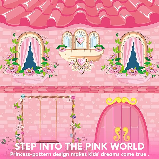 JOYIN Princess Tent Girls Large Playhouse Kids Castle Play Tent for Children, Pop Up Play House for Toddlers Indoor and Outdoor Games-CubbioJoy