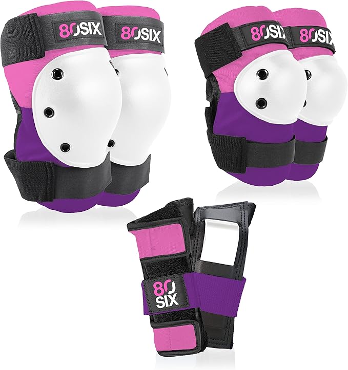 80Six Kids Multi-Sport Pad Set with Wristguards, Elbow Pads, and Knee Pads, Designed by Industry Leading Brand Triple 8-CubbioJoy