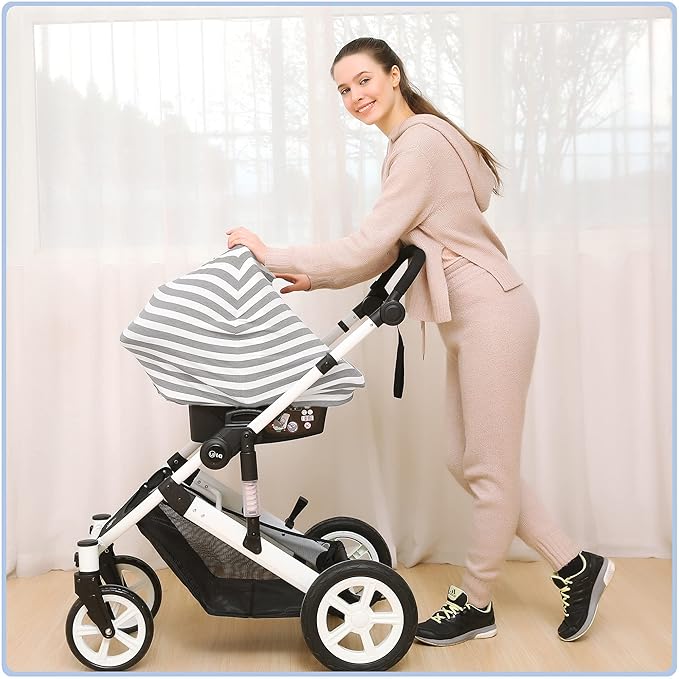 Car Seat Cover for Babies - Multi-use Carseat Canopy Cover, Car Seat Covers, Infant Boys and Girls Shower Gifts-CubbioJoy