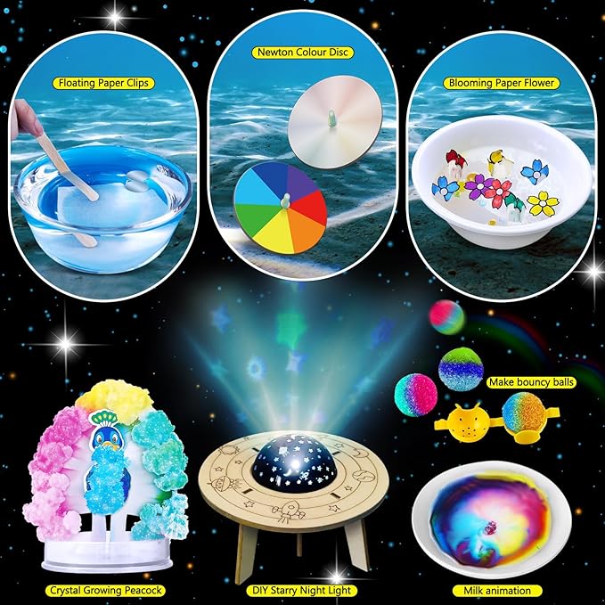 310 Experiments Science Kits for Kids, S.T.E.M Scientific Projects Toys for Boys Girls Gifts Ideas Birthday Christmas, Erupting Volcano, Chemistry Set, Space Project-CubbioJoy