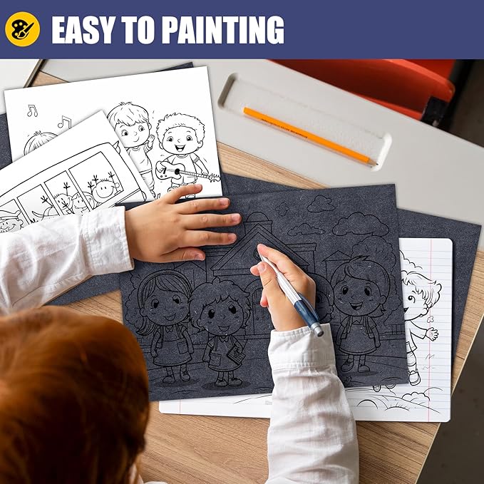 Carbon Paper for Tracing Transfer-Paper Pad, 30 Pcs Black Graphite Copy Paper for Tracing Drawing Patterns on Wood Projects Canvas Fabric Lettering Sketching Art Supplies, A4 8.3 X 11.8 Inch-CubbioJoy