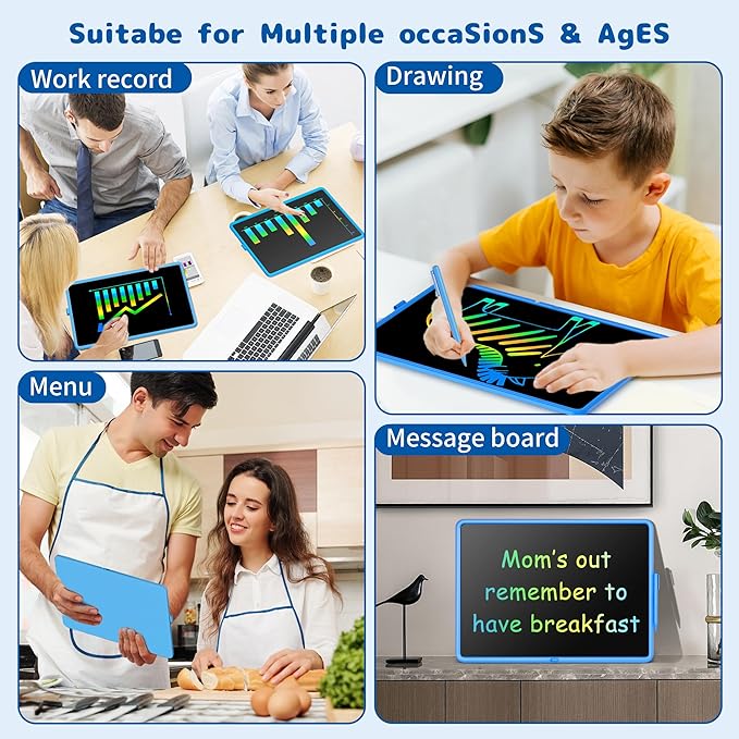 20 Inch LCD Writing Tablet for Kids, Rechargeable Large Kids Drawing Pad, Mess Free Drawing Tablet, Doodle Board, Educational & Learning Drawing Toys for Boys and Girls Aged 3+ Years Old Birthday Gift-CubbioJoy