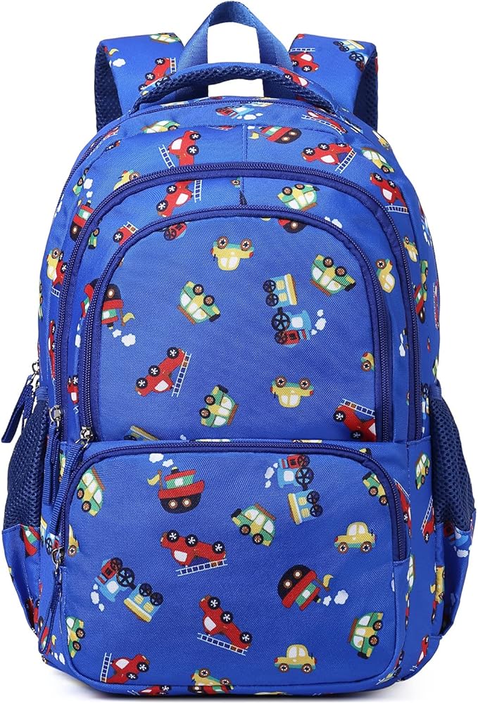 CLUCI Kids Backpack for Boys Bookbags Preschool Toddler Daycare School Bag Elementary Kindergarten Lightweight Waterproof Bluey Backpack Cars-CubbioJoy