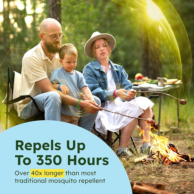 BugMD 10 Pack Mosquito Bracelets, DEET-Free Bands for Adults & Kids, Natural & Waterproof Citronella Wristbands for Camping, Hiking, Beach, Travel & Outdoor Essentials-CubbioJoy