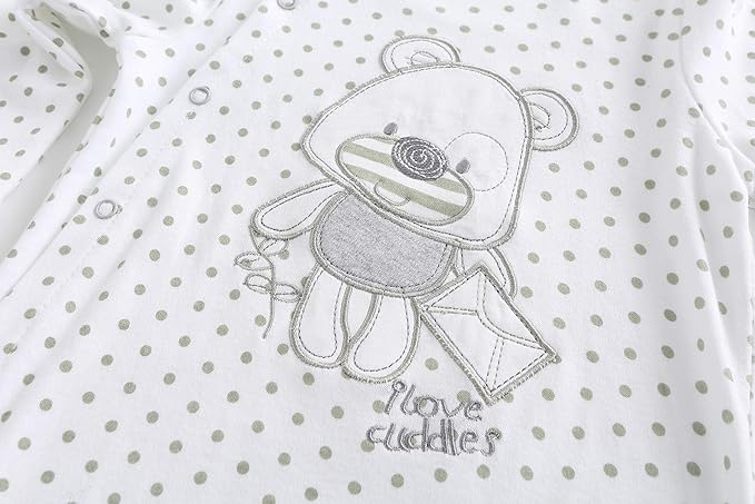 Kiddiezoom Baby and Toddler Boys'Snug Fit Footed One-Piece Romper Jumpsuit Cotton Cotton Footed Outfit-CubbioJoy