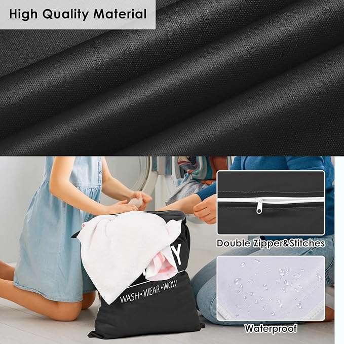 2 Pcs Large Travel Laundry Bag Waterproof Wet Dry Bag Washable Dirty Clothes Bag for Gym Clothes Laundry Wet Clothes Swimming Yoga-CubbioJoy