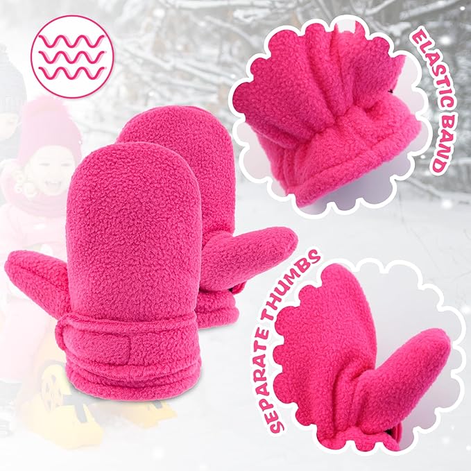 BAVST Baby Toddler Winter Mittens Girls Warm Fleece Lined Gloves Kids Sherpa Lined Mittens for Boys-CubbioJoy