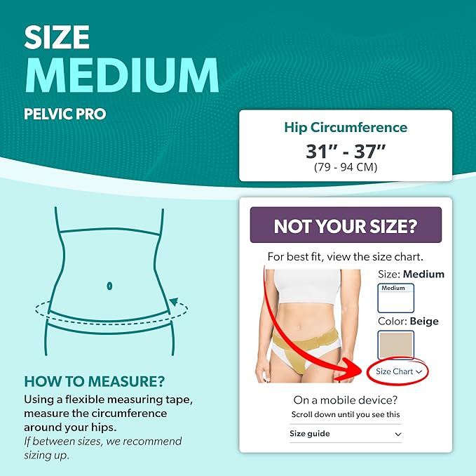 BraceAbility The Pelvic Pro Patented Prolapse Uterus Support Belt Girdle for Women’s Prolapsed for Dropped Bladder, Vulvar Varicosities, Postpartum Recovery, Symphysis Pubis Dysfunction Pain (M)-CubbioJoy