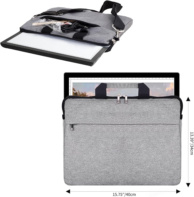 A4 Rechargeable Light Pad with Carry Bag, KOBAIBAN Wireless Magnetic Tracing Light Box, 5-Level Brightness LED Light Tablet Board, Cordless Battery Powered Light Drawing Table for DIY Diamond Painting-CubbioJoy