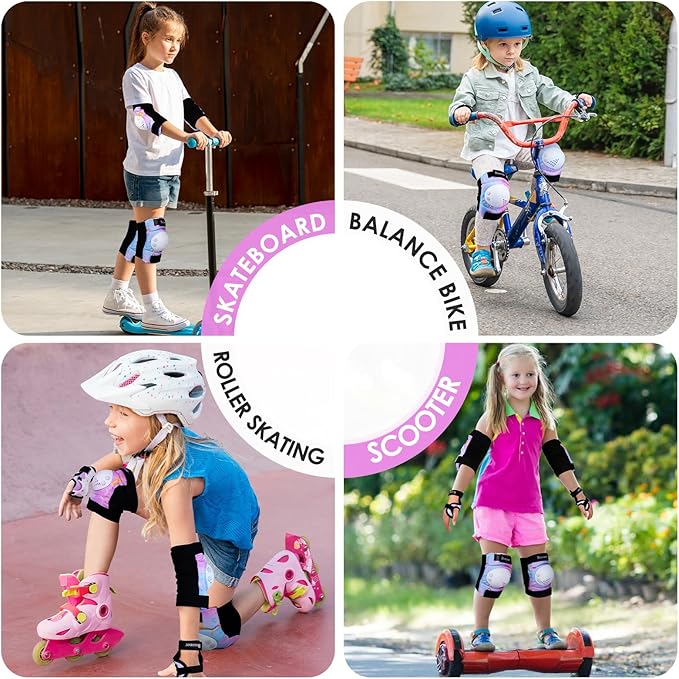 BOSONER Kids/Youth Knee Pad Elbow Pads for Roller Skates Cycling BMX Bike Skateboard Inline Rollerblading, Skating Skatings Scooter Riding Sports-CubbioJoy