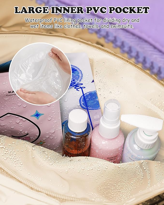 Initial Duffle Bag, Carry On Bags for Women，Birthday Gift for Mom-Overnight Bag with Wet Pocket，Lightweight Travel Bags Personalized Gym Tote with Makeup Pouch-CubbioJoy