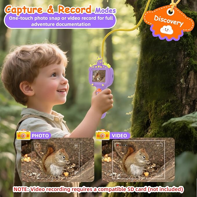 Borescope Snake Camera Endoscope with Light & Flexible Tube for Kids - Educational STEM Science Toy for Boys & Girls Ages 3-10, Birthday for Nature Exploration - Purple-CubbioJoy