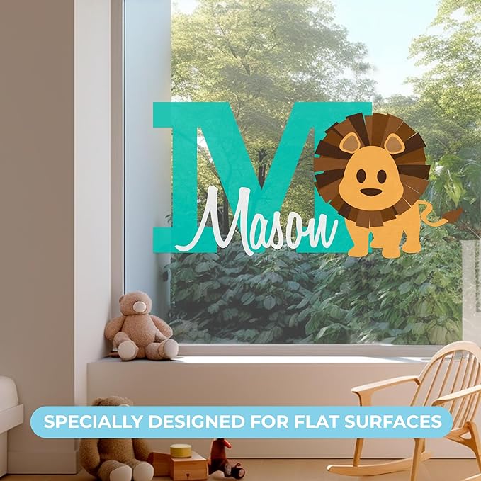 CRYPTONITE Lion King Personalized Name Decal, Multicolor Options, Wall Decor, Vinyl, for Baby & Kids-CubbioJoy