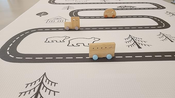 Baby Care Play Mat (Large, Nordic Trails - Tribal) 82'' x 55'' Original One-Piece Reversible Rollable Waterproof Play Mat for Infants, Babies, Toddler, and Kids-CubbioJoy