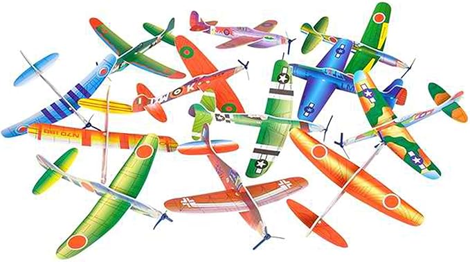 Big Mo's Toys 24 Pack 8 Inch Glider Planes - Birthday Party Favor Plane, Great Prize, Handout Glider, Flying Models, Two Dozen-CubbioJoy