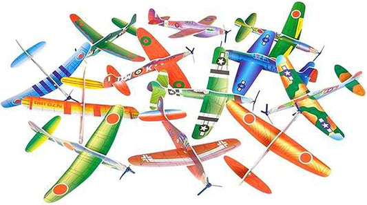 Big Mo's Toys 24 Pack 8 Inch Glider Planes - Birthday Party Favor Plane, Great Prize, Handout Glider, Flying Models, Two Dozen-CubbioJoy