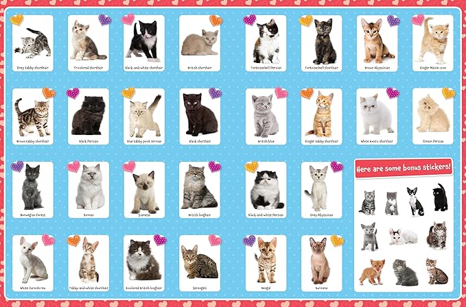 Cute Animals Poster Sticker Book - 4-Book Bundle for Kids Ages 3+, 400+ Stickers, 28 Mini Posters, 4 Giant Fold-Out Posters in 48 Full-Color Pages-CubbioJoy