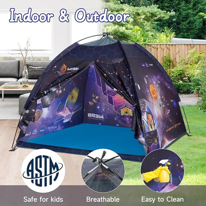 James Webb Space Telescope Kids Play Tent Indoor & Outdoor for Boys and Girls(61" x 61" x 45")-CubbioJoy