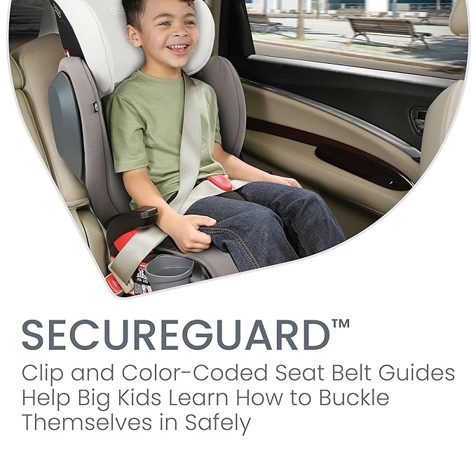 Britax Highpoint Backless Belt-Positioning Booster Seat, SafeWash Gray Ombre-CubbioJoy