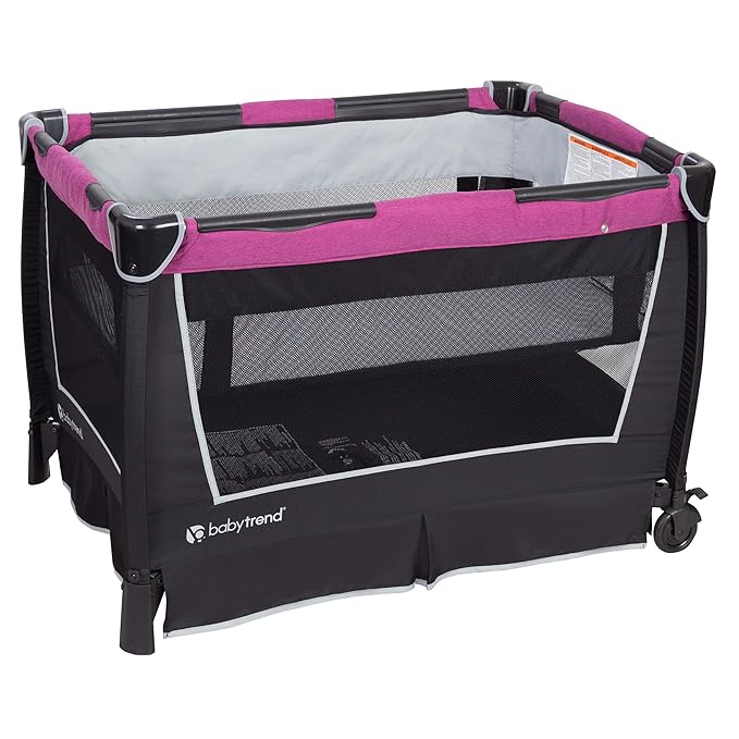 Baby Trend Retreat Nursery Center® Playard, Mulberry-CubbioJoy